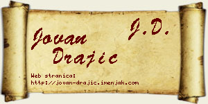 Jovan Drajić vizit kartica